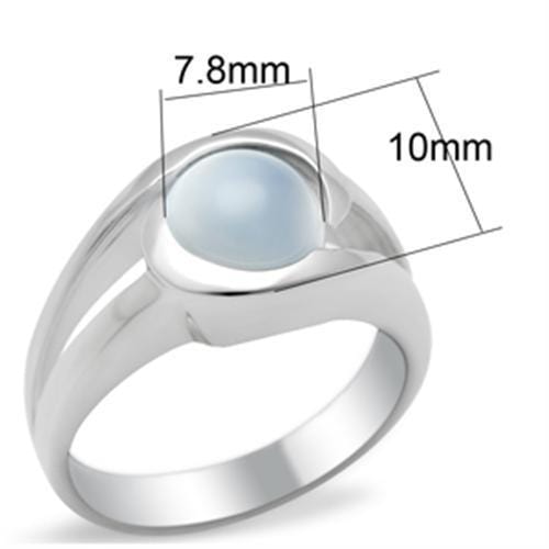 Sterling Silver Wedding Rings LOA447 - 925 Sterling Silver Ring with Synthetic