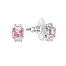 Silver Stud Earrings LOA451 - 925 Sterling Silver Earrings with CZ