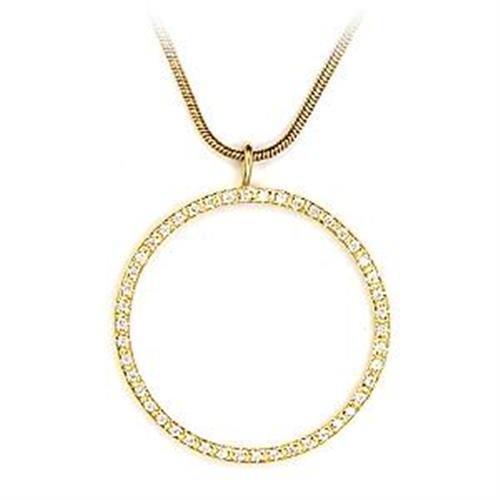 Gold Pendant For Women LOA485 Gold 925 Sterling Silver Pendant with CZ