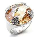 Sterling Silver Wedding Rings LOA514 Rhodium 925 Sterling Silver Ring