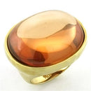 Gold Ring Set LOA651 Gold 925 Sterling Silver Ring with CZ in Orange