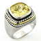 Vintage Wedding Rings LOA668 Rhodium Brass Ring with CZ in Citrine