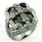 Mens Stainless Steel Rings LOA708 Rhodium + Ruthenium Brass Ring with CZ