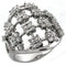 Mens Stainless Steel Rings LOA996 Rhodium Brass Ring with AAA Grade CZ