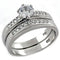 Sterling Silver Wedding Rings LOAS1008 Rhodium 925 Sterling Silver Ring