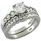 Sterling Silver Wedding Rings LOAS1023 Rhodium 925 Sterling Silver Ring