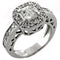 Silver Pinky Ring Mens LOAS1033 Rhodium 925 Sterling Silver Ring with CZ