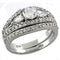 Simple Silver Ring LOAS1046 Rhodium 925 Sterling Silver Ring with CZ
