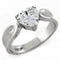 Simple Silver Ring LOAS1061 - 925 Sterling Silver Ring with AAA Grade CZ