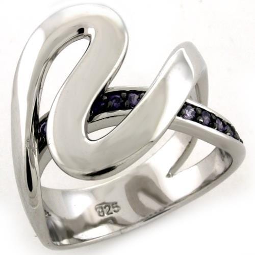 Mens Silver Wedding Ring LOAS1102 Rhodium 925 Sterling Silver Ring with CZ