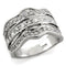 Mens Silver Wedding Ring LOAS1105 Rhodium 925 Sterling Silver Ring with Crystal