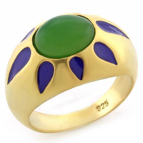 Gold Ring Set LOAS1131 Matte Gold 925 Sterling Silver Ring