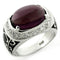 Simple Silver Ring LOAS1148 - 925 Sterling Silver Ring with Synthetic