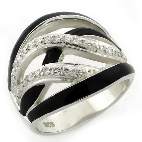 Mens Silver Wedding Ring LOAS1152 - 925 Sterling Silver Ring with CZ