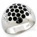 Mens Silver Wedding Ring LOAS1171 Rhodium 925 Sterling Silver Ring with Crystal