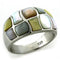 Mens Silver Wedding Ring LOAS1172 Rhodium 925 Sterling Silver Ring with Precious Stone