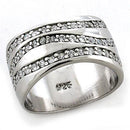 Mens Silver Wedding Ring LOAS1178 Rhodium 925 Sterling Silver Ring with CZ