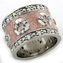 Mens Silver Wedding Ring LOAS1181 Rhodium 925 Sterling Silver Ring with CZ