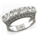 Mens Silver Wedding Ring LOAS1188 Rhodium 925 Sterling Silver Ring with CZ