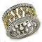 Gold Ring Set LOAS1194 Gold+Rhodium 925 Sterling Silver Ring with Crystal