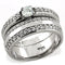 Simple Silver Ring LOAS1197 Rhodium 925 Sterling Silver Ring with CZ