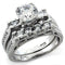 Simple Silver Ring LOAS1198 Rhodium 925 Sterling Silver Ring with CZ