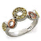 Gold Ring Set LOAS1204 Gold+Rhodium 925 Sterling Silver Ring with CZ