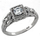 Men's Silver Band Rings LOAS1217 Rhodium 925 Sterling Silver Ring with CZ