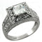 Simple Silver Ring LOAS1219 Rhodium 925 Sterling Silver Ring with CZ