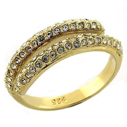 Gold Plated Rings LOAS1224 Gold 925 Sterling Silver Ring with AAA Grade CZ
