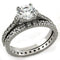Sterling Silver Band Rings LOAS1301 Rhodium 925 Sterling Silver Ring