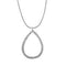 Sterling Silver Pendants LOAS1320 Rhodium 925 Sterling Silver Chain Pendant