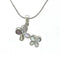 Sterling Silver Pendants LOAS1328 Rhodium 925 Sterling Silver Chain Pendant with Precious Stone