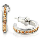 Silver Dangle Earrings LOAS1349 - 925 Sterling Silver Earrings with Crystal