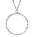 Locket Necklace LOAS1357 Rhodium Brass Pendant with AAA Grade CZ