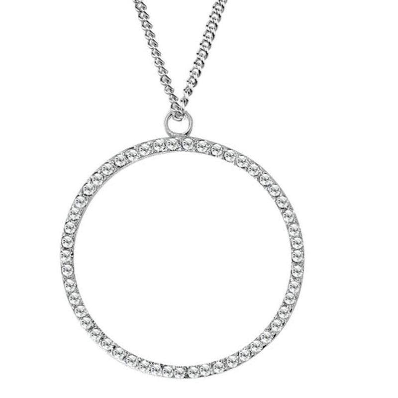 Locket Necklace LOAS1357 Rhodium Brass Pendant with AAA Grade CZ