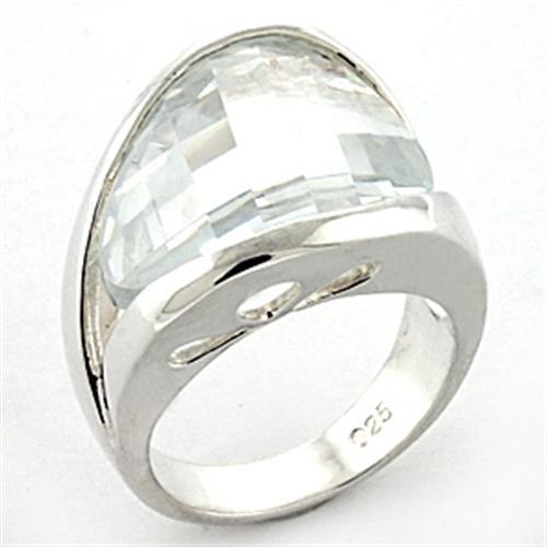 Sterling Silver Band Rings LOAS776 Rhodium 925 Sterling Silver Ring