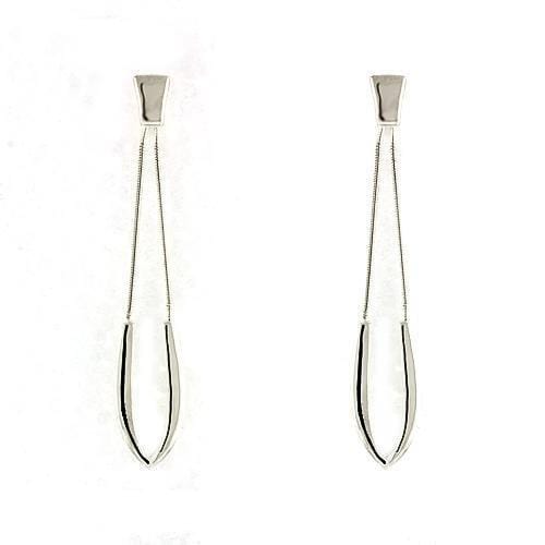 Silver Dangle Earrings LOAS791 - 925 Sterling Silver Earrings