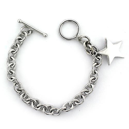 Silver Charm Bracelet LOAS796 - 925 Sterling Silver Bracelet