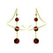 Gold Earrings For Girls LOAS798 Gold 925 Sterling Silver Earrings in Ruby