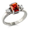 Sterling Silver Band Rings LOAS826 - 925 Sterling Silver Ring in Garnet