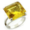Men's Silver Band Rings LOAS871 - 925 Sterling Silver Ring in Citrine