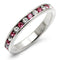 Sterling Silver Band Rings LOAS913 - 925 Sterling Silver Ring with Crystal