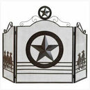 Modern Living Room Decor Lone Star Fireplace Screen