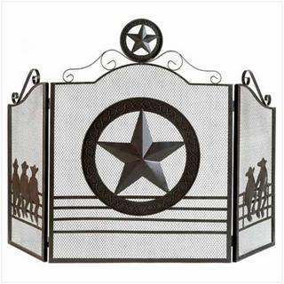 Modern Living Room Decor Lone Star Fireplace Screen