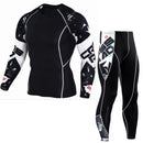 Long Sleeve Complete Graphic Compression Suit-Beige-S-JadeMoghul Inc.
