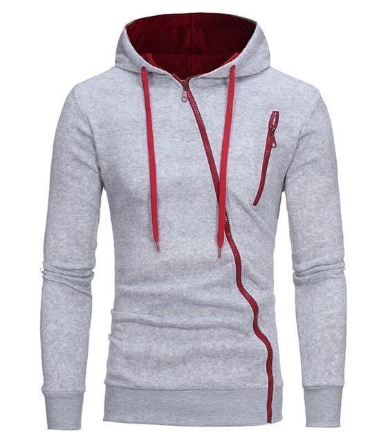 Long Sleeve Hoodie / Zipper Sweatshirt-Grey-M-JadeMoghul Inc.