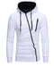 Long Sleeve Hoodie / Zipper Sweatshirt-White-M-JadeMoghul Inc.