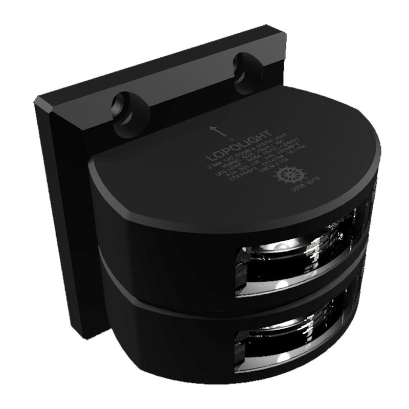 Lopolight Double Stern Light - 3nm - Black Housing - Vertical Mount [301-106ST-B]-Navigation Lights-JadeMoghul Inc.