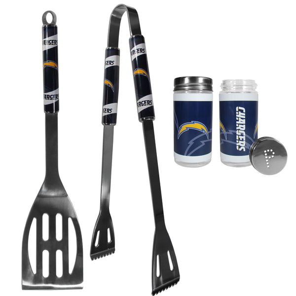 Los Angeles Chargers 2pc BBQ Set with Tailgate Salt & Pepper Shakers-Tailgating Accessories-JadeMoghul Inc.